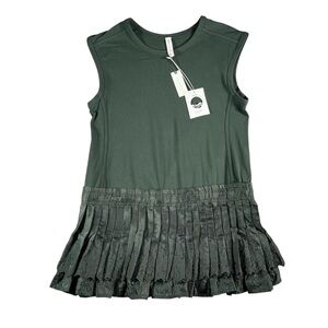Daily Practice Anthropologie NWT Green Solid‎ Set Mini Dress Size Small